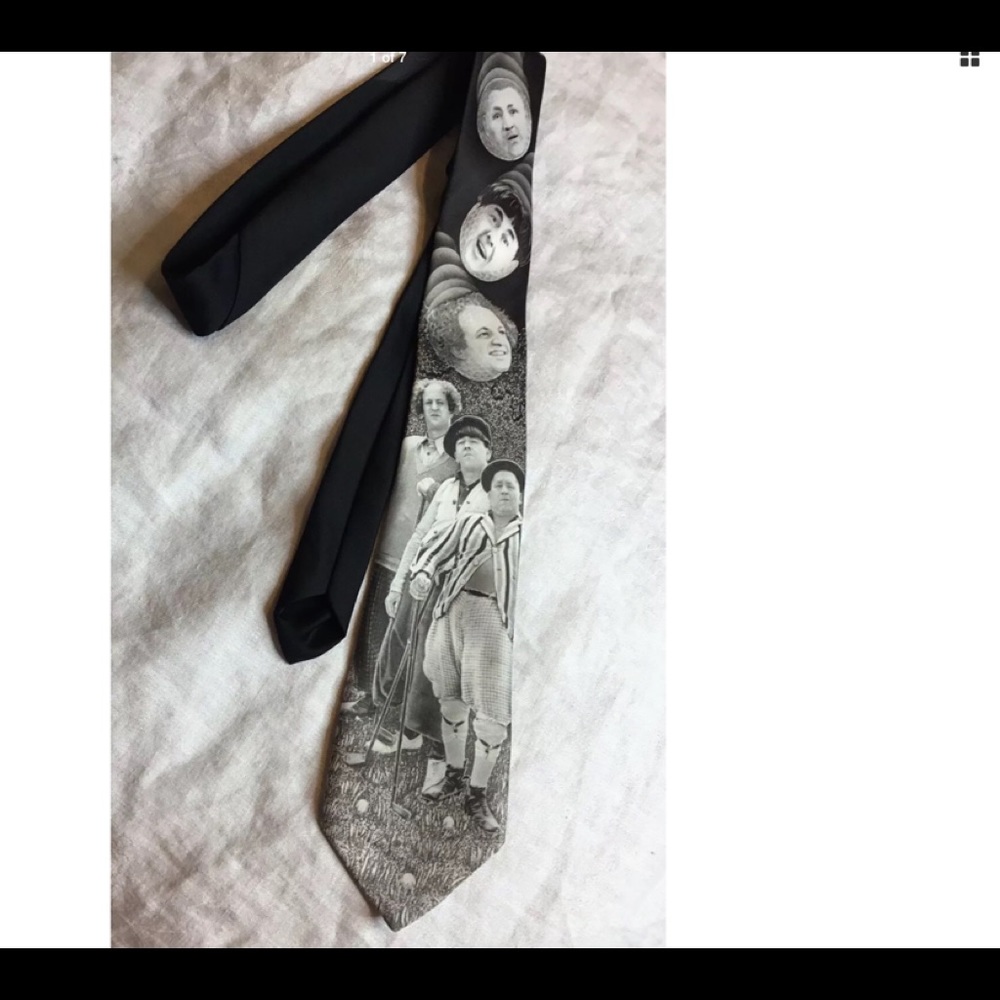 3 Stooges Golf Classic Ralph Marlin Necktie USA